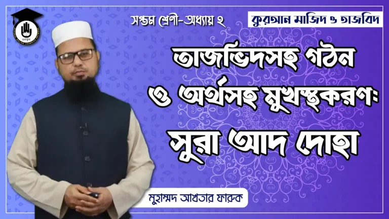 সুরা আদ দোহা সুরা আদ দোহা | কুরআন মাজিদ ও তাজভিদ
