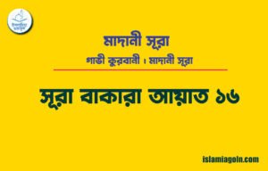 সূরা ২ আয়াত ১৬, সূরা বাকারা আয়াত ১৬ [ গাভী কুরবানী ] মাদানী সূরা । আল কুরআন